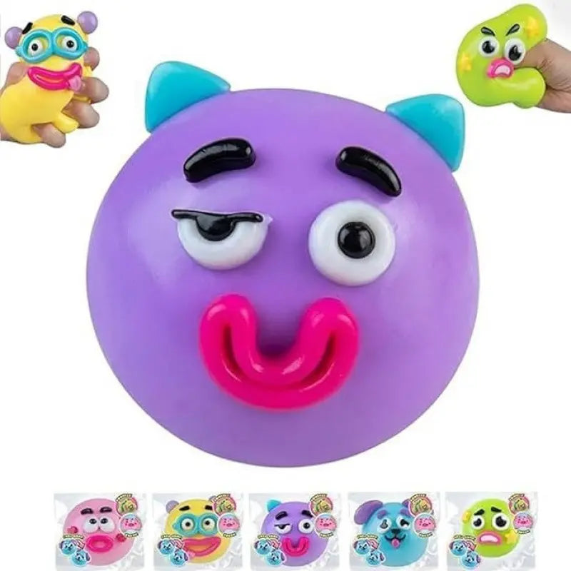 Dog Face Swap Squishy Soft Moldable Cute Slow Rise Relaxing Sensory Fidget Relief Anxiety Stress Fun with Interchangeable Faces for Tactile Play Fun